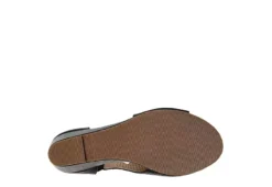 Journee Collection Womens Aretha Wedge Sandal - Black -Outlet Monochic Steps Store US 01 102152 06