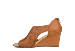 Journee Collection Womens Aretha Wedge Sandal - Cognac -Outlet Monochic Steps Store US 01 102153 03