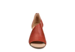 Journee Collection Womens Aretha Wedge Sandal - Rust -Outlet Monochic Steps Store US 01 102154 02
