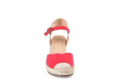 Journee Collection Womens Ashlyn Wedge Sandal - Red -Outlet Monochic Steps Store US 01 102164 02