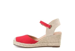 Journee Collection Womens Ashlyn Wedge Sandal - Red -Outlet Monochic Steps Store US 01 102164 03