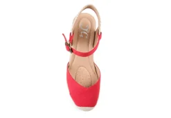 Journee Collection Womens Ashlyn Wedge Sandal - Red -Outlet Monochic Steps Store US 01 102164 05