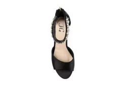 Journee Collection Womens Connor Wedge Sandal - Black -Outlet Monochic Steps Store US 01 102215 05