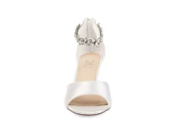 Journee Collection Womens Connor Wedge Sandal - White -Outlet Monochic Steps Store US 01 102219 02