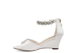 Journee Collection Womens Connor Wedge Sandal - White -Outlet Monochic Steps Store US 01 102219 03