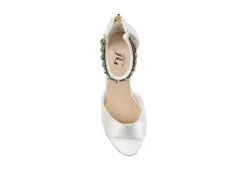 Journee Collection Womens Connor Wedge Sandal - White -Outlet Monochic Steps Store US 01 102219 05