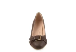 Journee Collection Womens Graysn Wedge Pump - Brown -Outlet Monochic Steps Store US 01 102243 02
