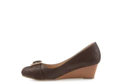 Journee Collection Womens Graysn Wedge Pump - Brown -Outlet Monochic Steps Store US 01 102243 03