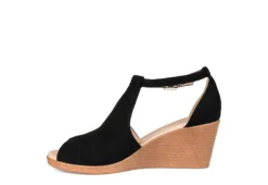 Journee Collection Womens Kedzie Wedge Sandal - Black 10 Journee Collection Womens Kedzie Wedge Sandal - Black -Outlet Monochic Steps Store US 01 102265 03