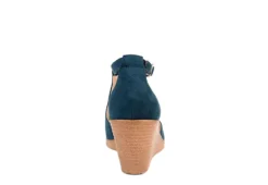 Journee Collection Womens Kedzie Wedge Sandal - Blue 11 Journee Collection Womens Kedzie Wedge Sandal - Blue -Outlet Monochic Steps Store US 01 102266 04