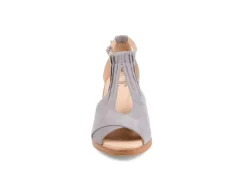 Journee Collection Womens Kedzie Wedge Sandal - Grey -Outlet Monochic Steps Store US 01 102267 02