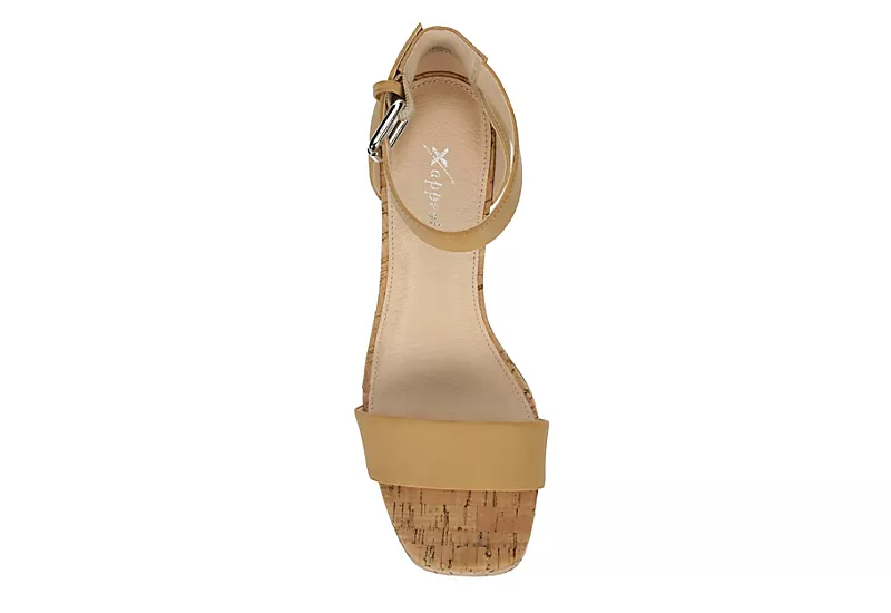 Xappeal Womens Amora Wedge Sandal - Tan 6 Xappeal Womens Amora Wedge Sandal - Tan - Image 6