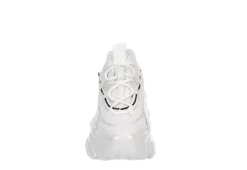 Steve Madden Womens Ecker Sneaker - White -Outlet Monochic Steps Store US 01 106176 02
