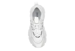 Steve Madden Womens Ecker Sneaker - White -Outlet Monochic Steps Store US 01 106176 05