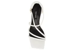 Nine West Womens Rolga Wedge Sandal - White -Outlet Monochic Steps Store US 01 108884 03