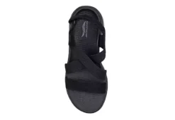 Skechers Womens Go Walk Arch Fit Outdoor Sandal - Black -Outlet Monochic Steps Store US 01 202115 02