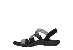 Skechers Womens Reggae Slim - Sweet Route Womens Sandal - Black -Outlet Monochic Steps Store US 01 202492 02
