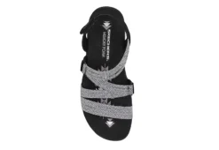 Skechers Womens Reggae Slim - Sweet Route Womens Sandal - Black -Outlet Monochic Steps Store US 01 202492 03