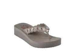 Skechers Womens Happy Spring Flip Flop Sandal - Taupe