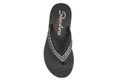 Skechers Womens Lotus Bae Flip Flop Sandal - Black -Outlet Monochic Steps Store US 01 203260 03