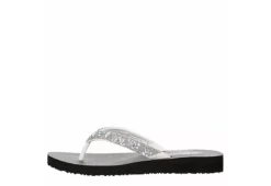 Skechers Womens Love Letter Flip Flop Sandal - White -Outlet Monochic Steps Store US 01 203261 03