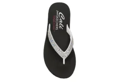 Skechers Womens Love Letter Flip Flop Sandal - White -Outlet Monochic Steps Store US 01 203261 05