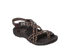 Outlet Monochic Steps Store 33 Skechers Womens Reggae Irie Mon Trail Grazer Outdoor Sandal - Chocolate