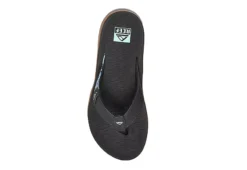 Reef Womens Santa Ana Flip Flop Sandal - Black -Outlet Monochic Steps Store US 01 203343 02