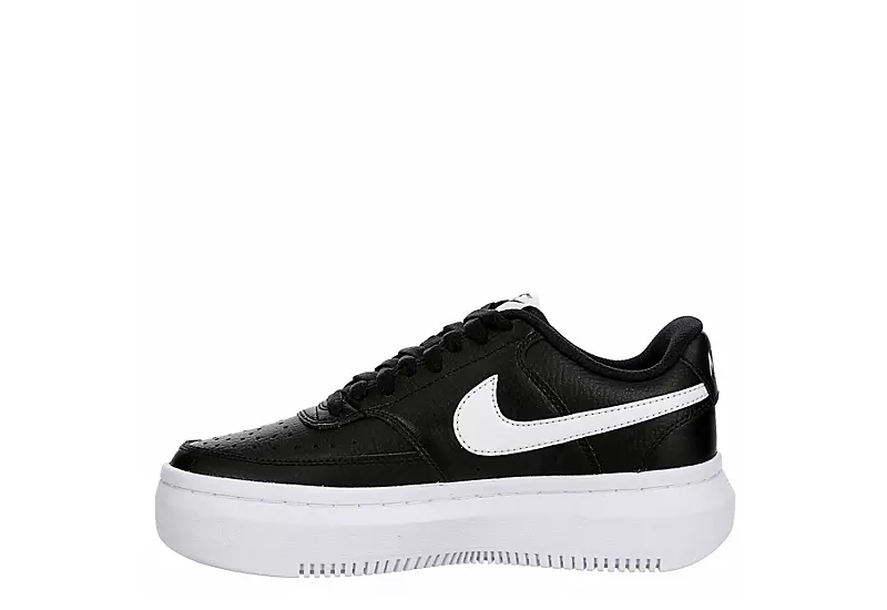 Nike Womens Court Vision Alta Sneaker - Black 4 Nike Womens Court Vision Alta Sneaker - Black - Image 4