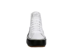 Puma Womens Kaia High Top Platform Sneaker - White -Outlet Monochic Steps Store US 01 400673 02