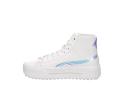 Puma Womens Kaia High Top Platform Sneaker - White -Outlet Monochic Steps Store US 01 400758 03
