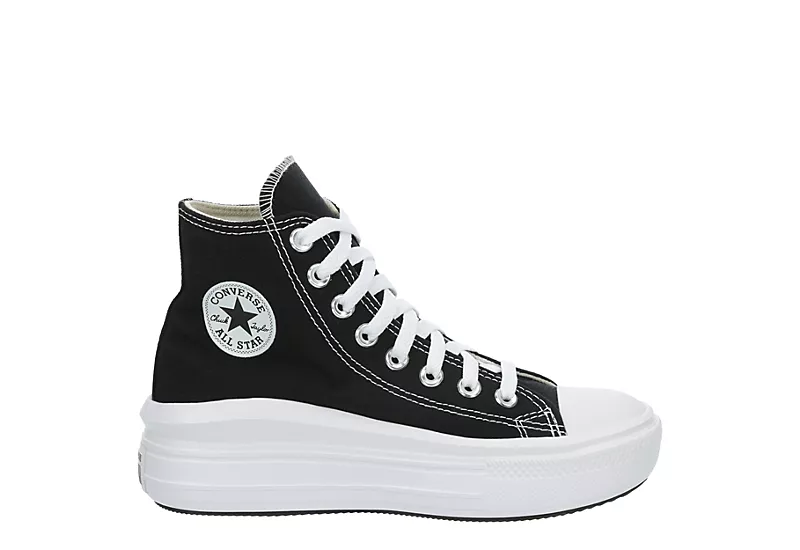 Converse Womens Chuck Taylor All Star Move High Top Sneaker - Black 2 Converse Womens Chuck Taylor All Star Move High Top Sneaker - Black - Image 2