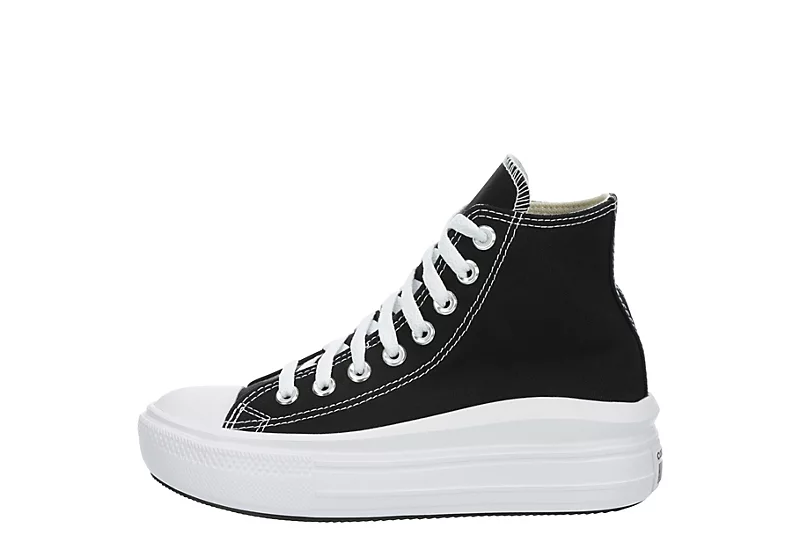 Converse Womens Chuck Taylor All Star Move High Top Sneaker - Black 4 Converse Womens Chuck Taylor All Star Move High Top Sneaker - Black - Image 4
