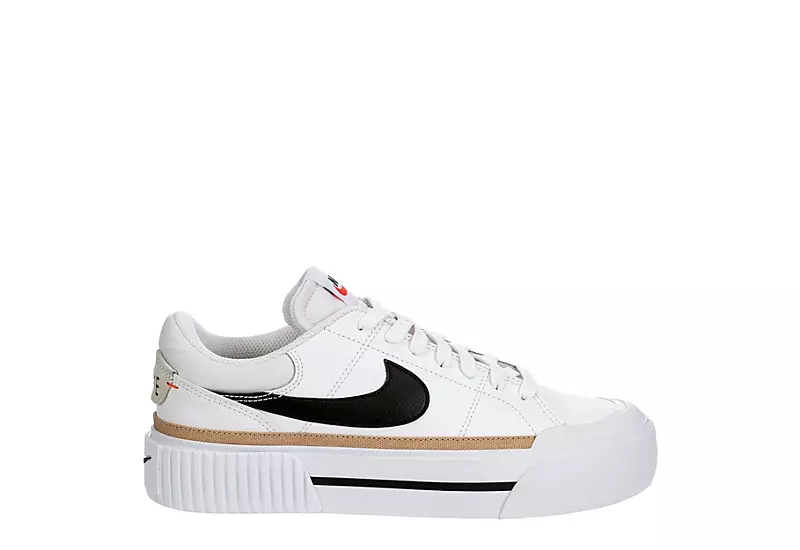 Nike Womens Court Legacy Lift Sneaker - White 2 Nike Womens Court Legacy Lift Sneaker - White - Image 2