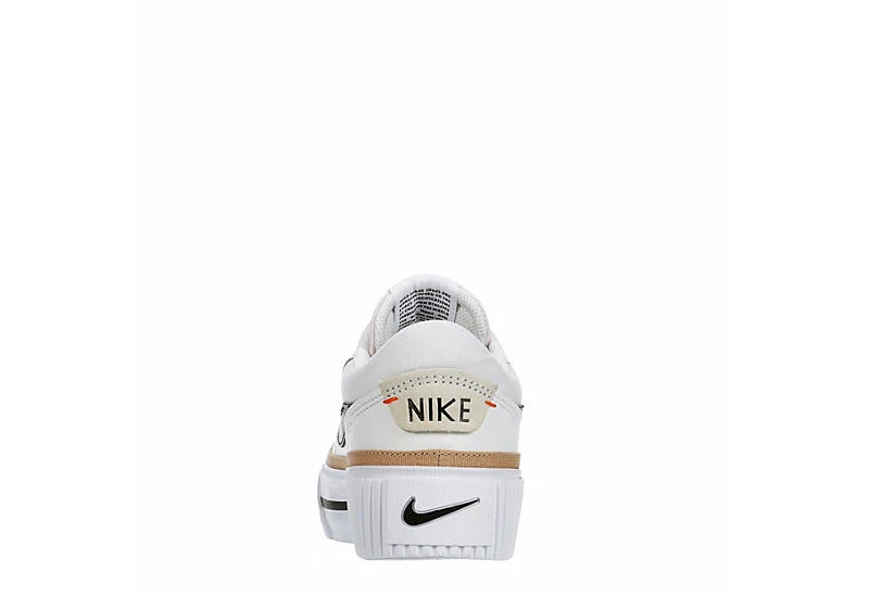 Nike Womens Court Legacy Lift Sneaker - White 5 Nike Womens Court Legacy Lift Sneaker - White - Image 5