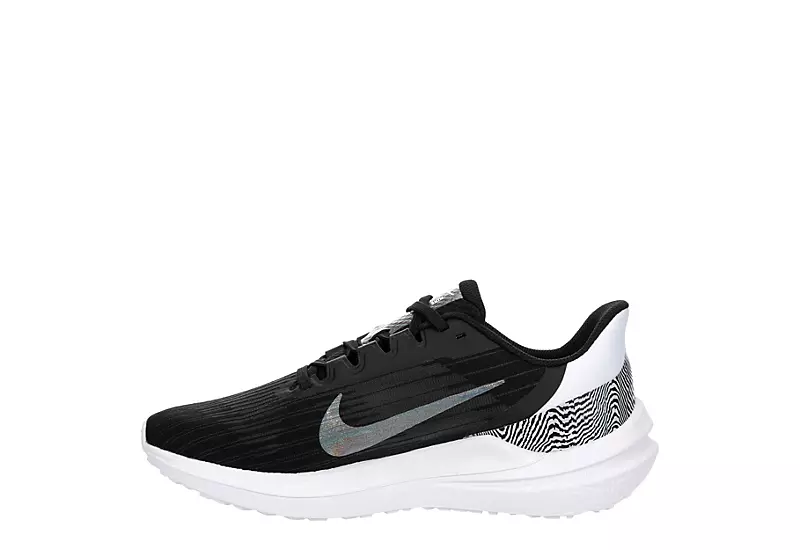 Nike Womens Air Zoom Winflo 9 Running Shoe - Black 4 Nike Womens Air Zoom Winflo 9 Running Shoe - Black - Image 4