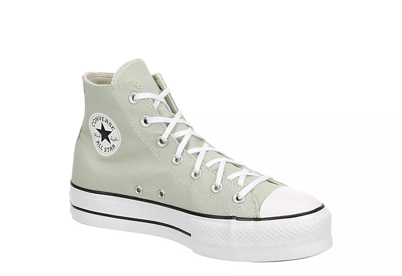 Converse Womens Chuck Taylor All Star High Top Platform Sneaker - Pale Green 1 Converse Womens Chuck Taylor All Star High Top Platform Sneaker - Pale Green