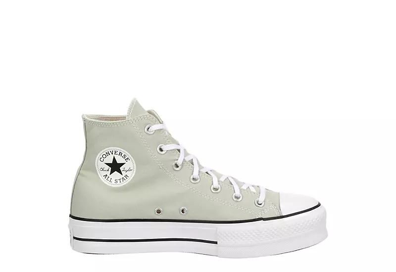 Converse Womens Chuck Taylor All Star High Top Platform Sneaker - Pale Green 2 Converse Womens Chuck Taylor All Star High Top Platform Sneaker - Pale Green - Image 2